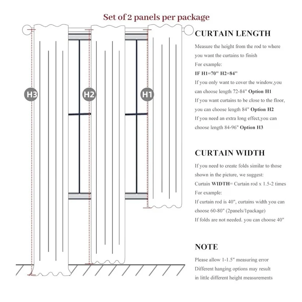 Gray Extra Long Drapes 2 Panel Pinch Pleat Curtain Blackout 108